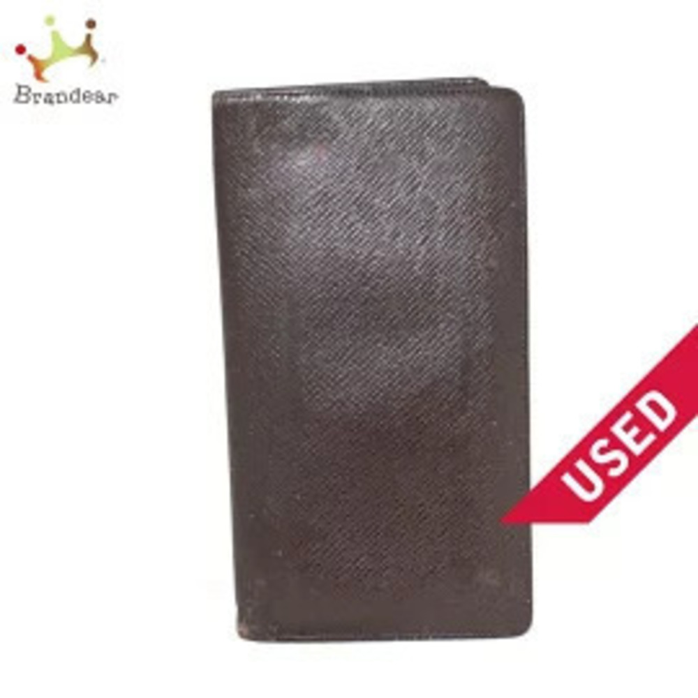 LOUIS VUITTON Portefeuille Cartes Credit Billfold Acajou Taiga Leather LV
